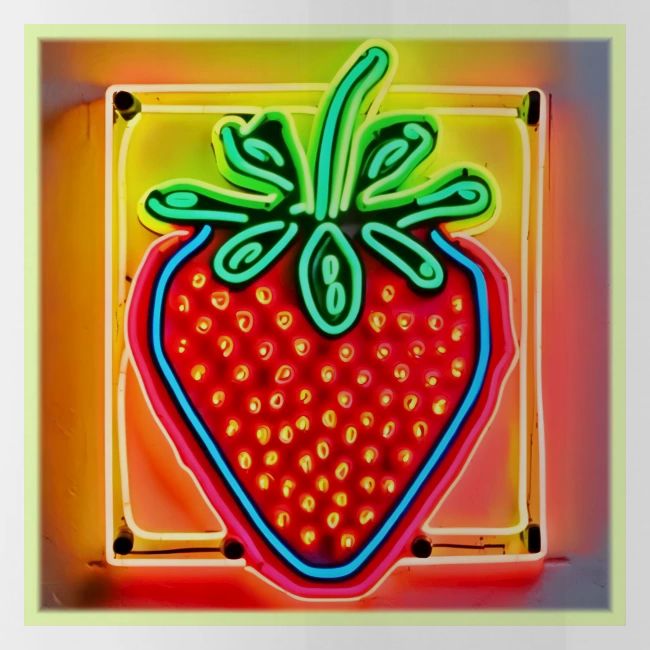 Colorful Strawberry Neon Glow