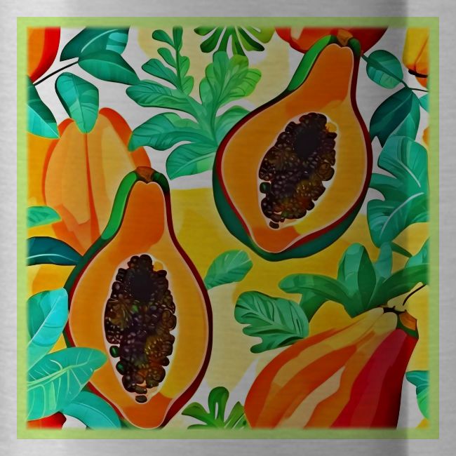 Tropical Papaya Pop Art