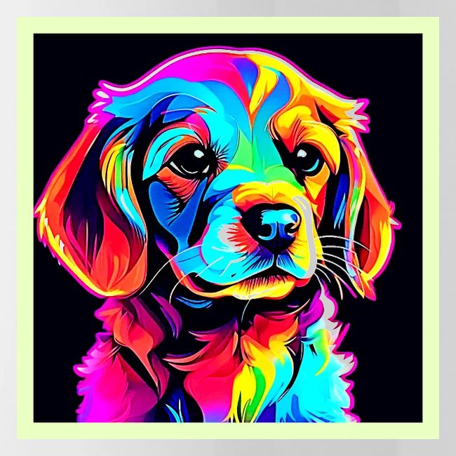 Rainbow Dog Portrait Art
