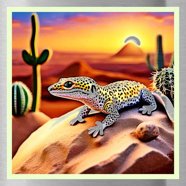 Beautiful Desert leopard Gecko Design