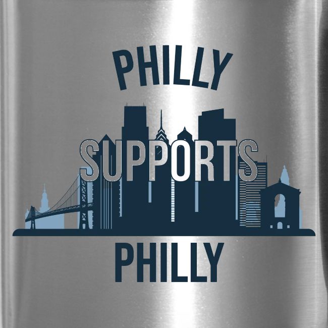 Philly Supports Philly skyline blue transparentbg