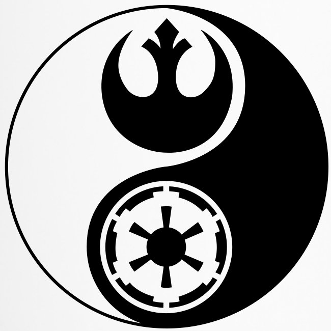Star Wars Yin Yang 1-Color Dark