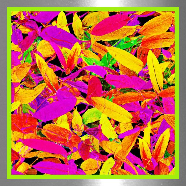 Vibrant NeonLeaf Elegance Pattern