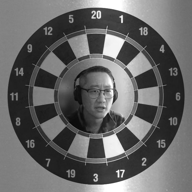 Producer Jay on a Dartboard