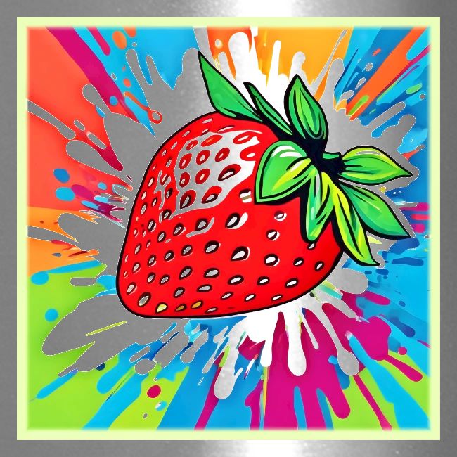 Vibrant Strawberry Artwork