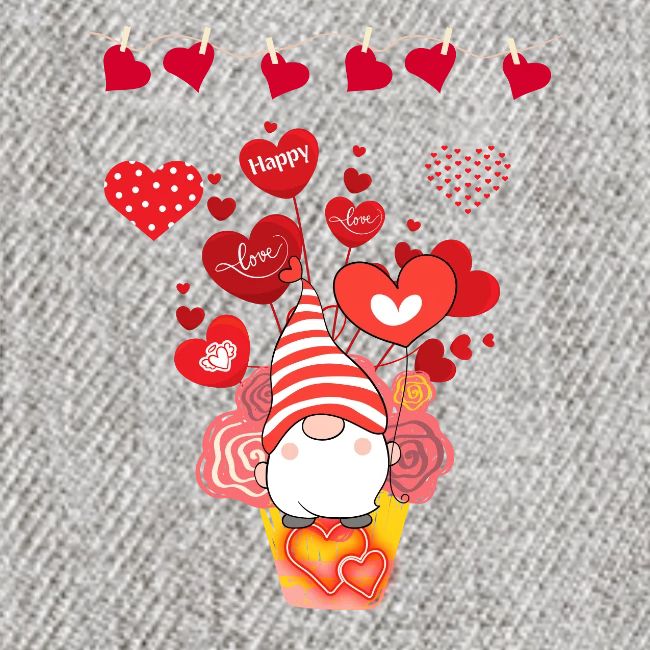 Design wrapped in love hearts, vibrating in love.