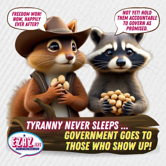 Freedom Squirrel and Raccoon