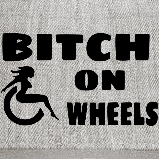 Bitch on wheels. Wheelchair humor