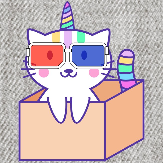 Unicorn cat with 3D glasses doing Vision Therapy!