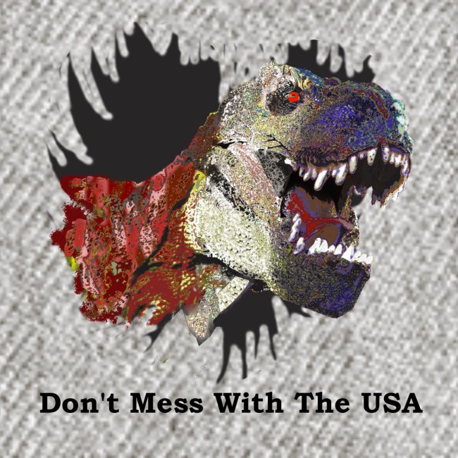 T-rex Mascot "Don't Mess with the USA"