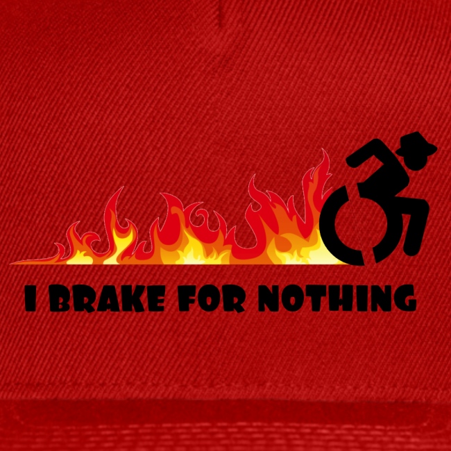 I brake for nothing with my wheelchair