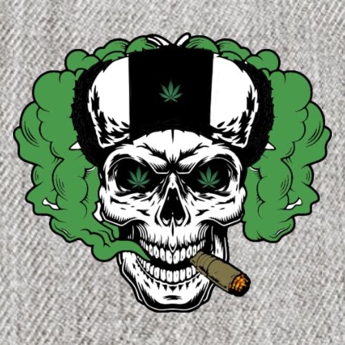 skull smoke cloud 2 - Snapback Baseball Cap