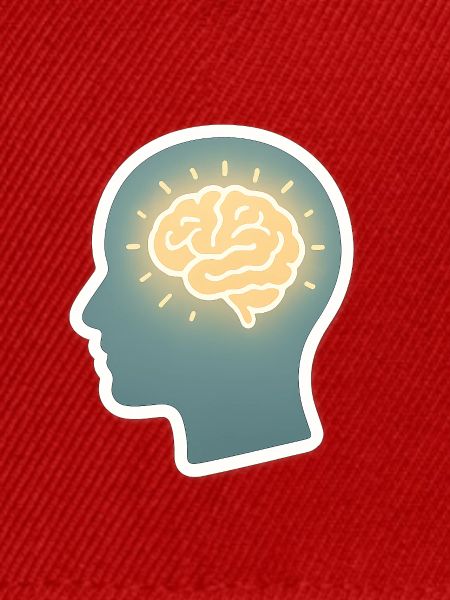 Neon Brain Glow Silhouette