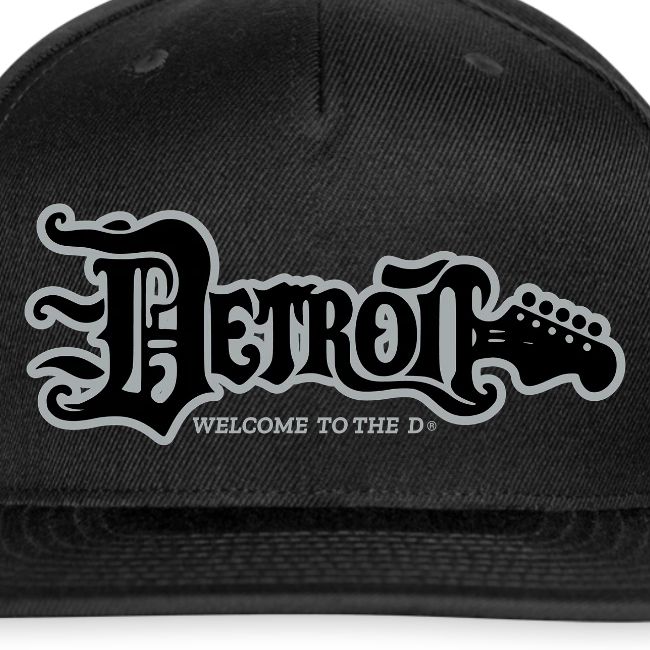 DETROIT GUITAR WTTD BLK SLR REG FONT