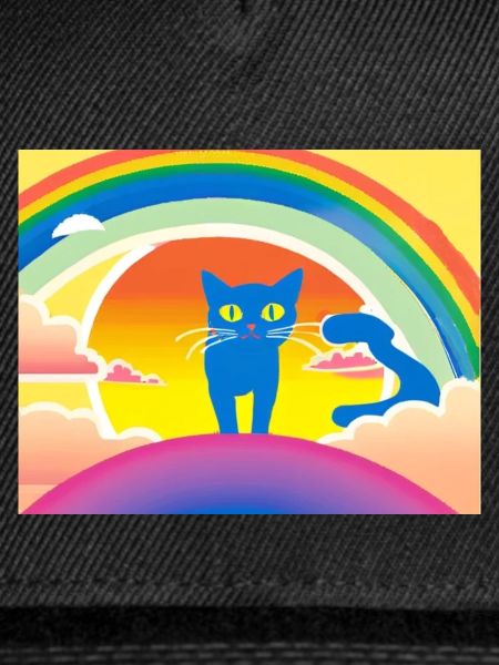 Blue Cat Rainbow Sunset