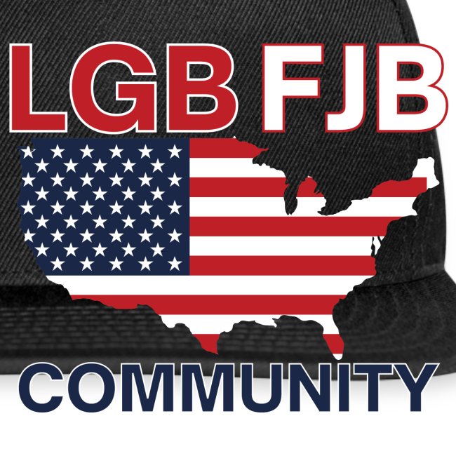 LGB FJB Community USA Map Flag (Red, White & Blue)