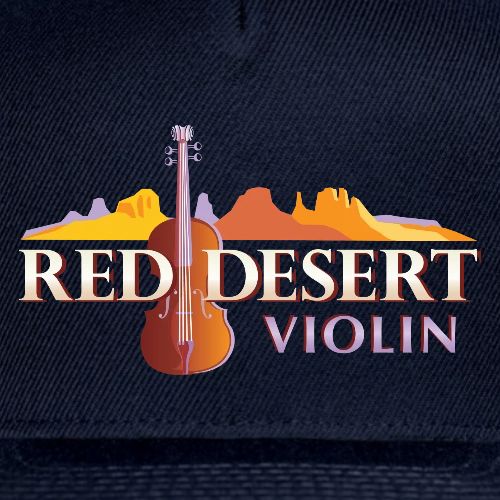 Red Desert Violin, Cut-Out Logo, White Letters. - Snapback Baseball Cap