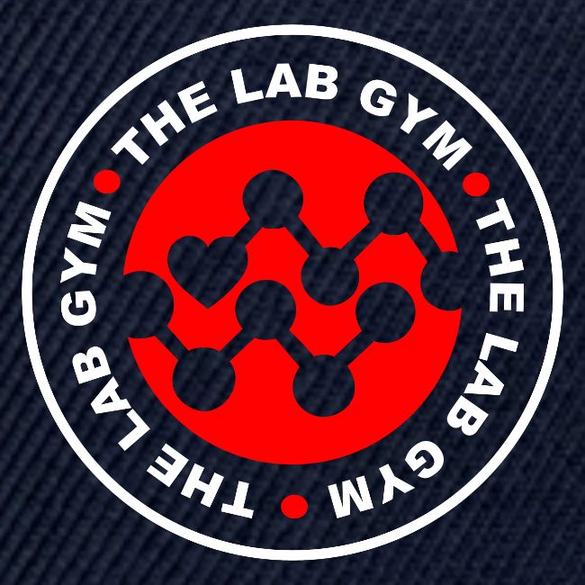 The Lab Circle Logo with heart White