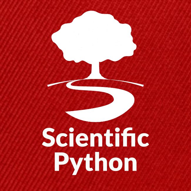 scientific python white logo