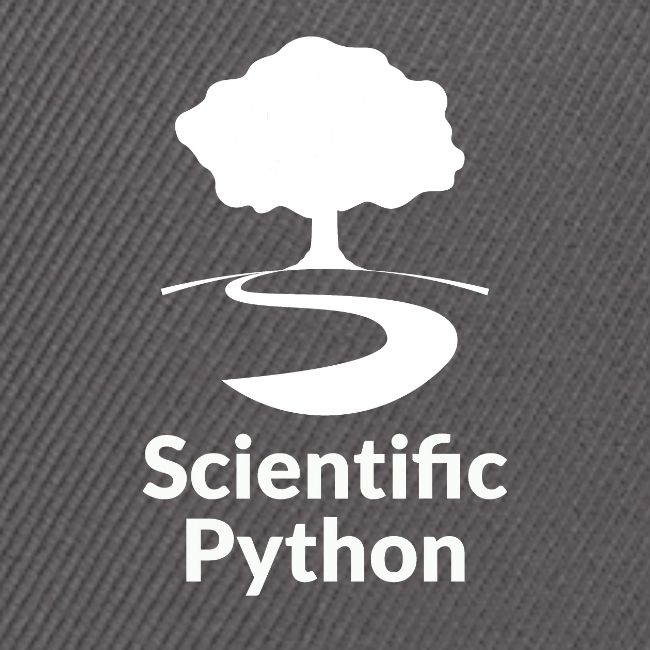 scientific python white logo