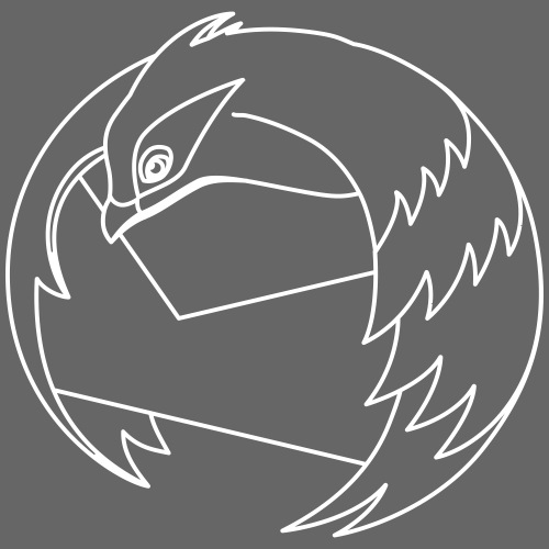Thunderbird White Outline - Snapback Baseball Cap