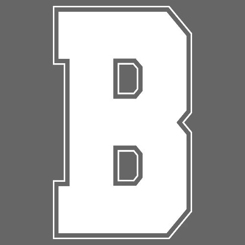 White Letter B – Varsity Alphabet Monogram - Men's Premium T-Shirt