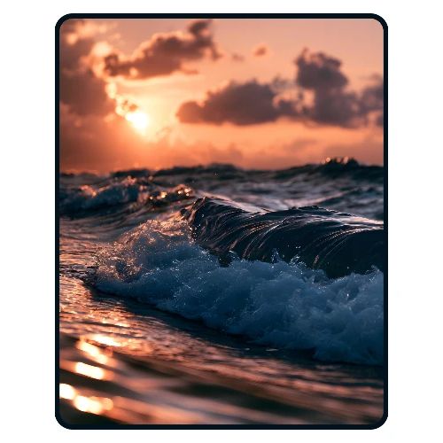 Golden Sunset Ocean Wave - Men's Premium T-Shirt