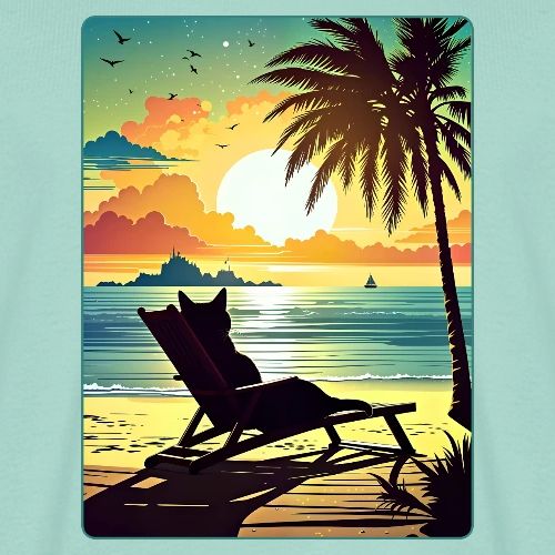 Sunset Cat - Men's Premium T-Shirt
