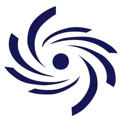 Logo oficial de Huracanes Caribe: símbolo de huracán en azul oscuro