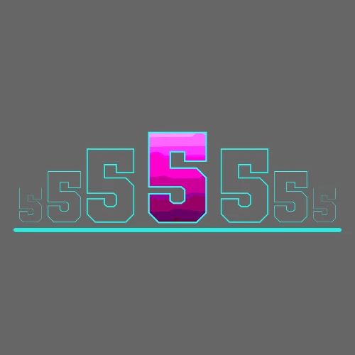 Number 5 in Magenta: Varsity Font - Men's Premium T-Shirt