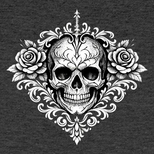 Gothic Filigree Skull - Men's Premium T-Shirt