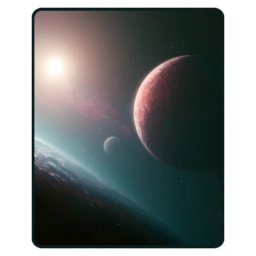Deep Space Planet Horizon Art - Men's Premium T-Shirt