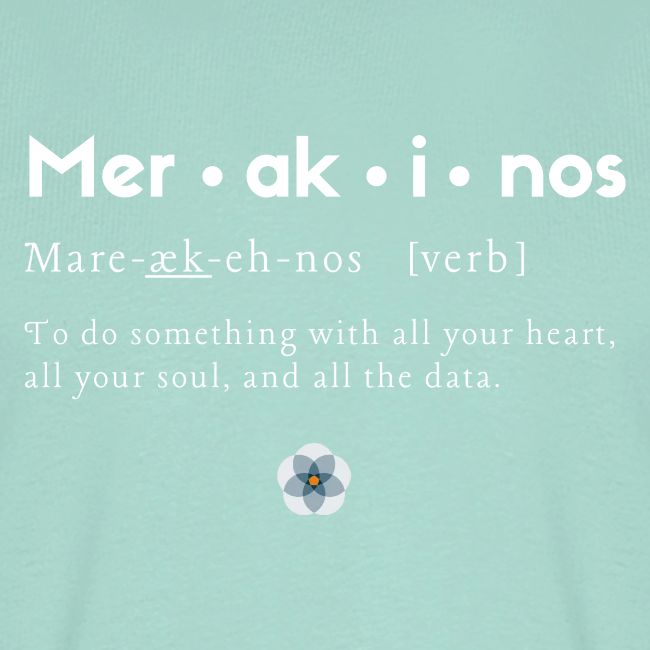 Merakinos definition with logo dark