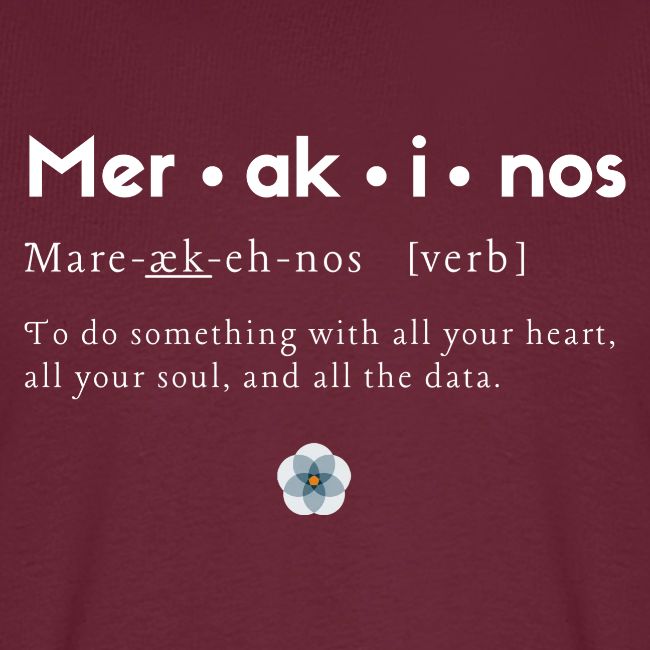 Merakinos definition with logo dark