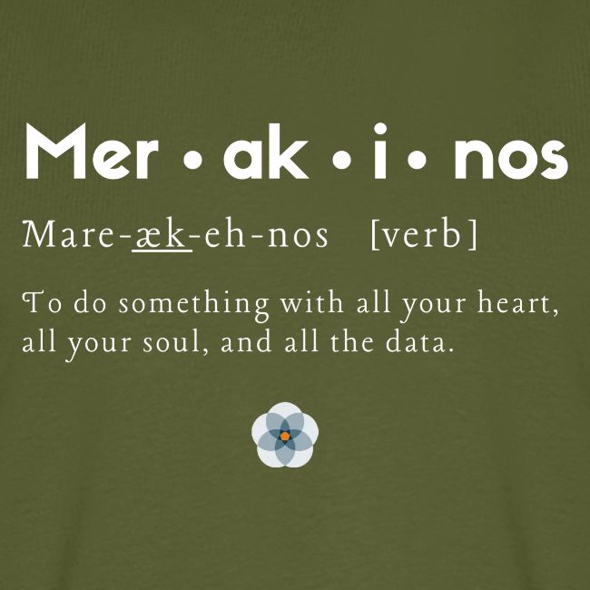Merakinos definition with logo dark