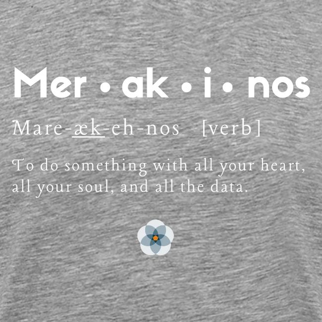 Merakinos definition with logo dark