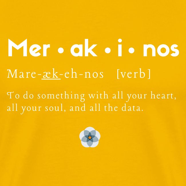 Merakinos definition with logo dark