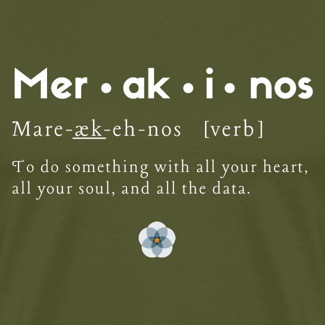 Merakinos definition with logo dark