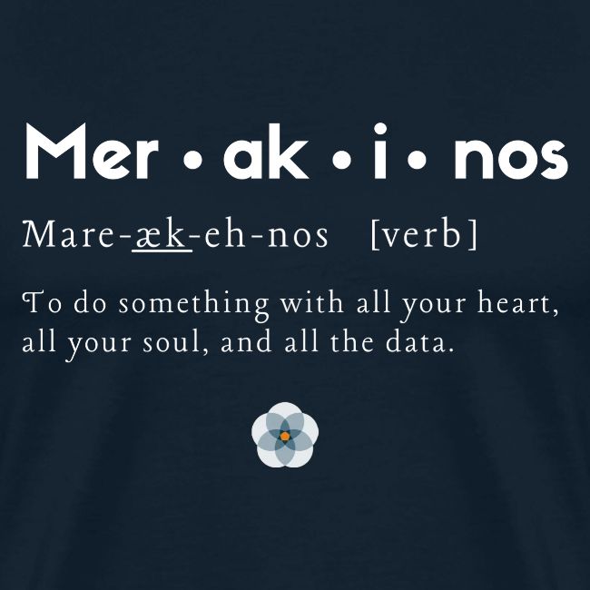 Merakinos definition with logo dark