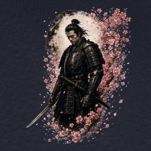 Samurai cherry blossoms - Men's Premium T-Shirt