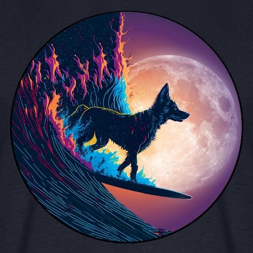 Black Dog Dropping In - Men's Premium T-Shirt