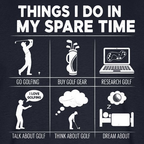 Things I Do In My Spare Time Golfing Addict Appare - Men's Premium T-Shirt