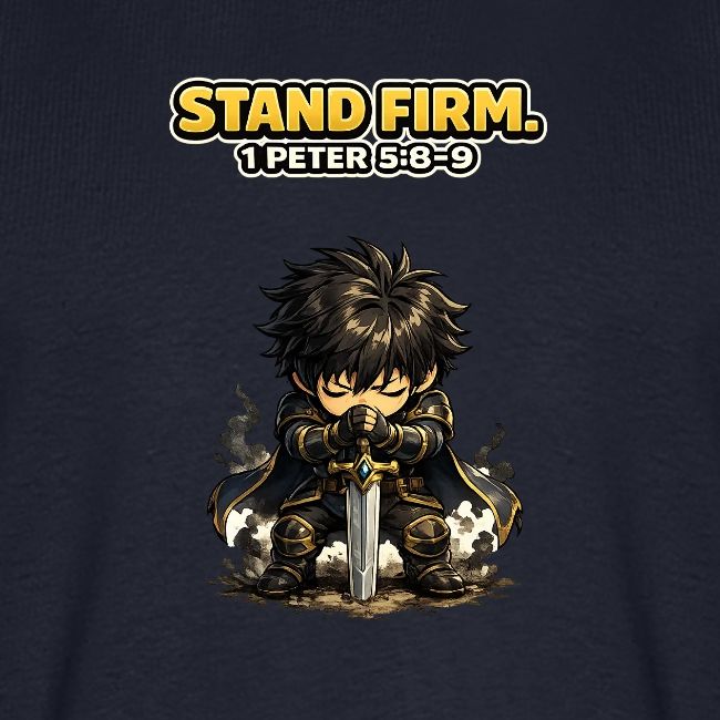Stand Firm Chibi Warrior | 1 Peter 5:8-9