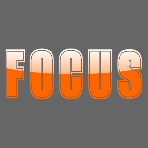 FOCUS Vibrant Orange Motivational Word Design - Men's Premium T-Shirt