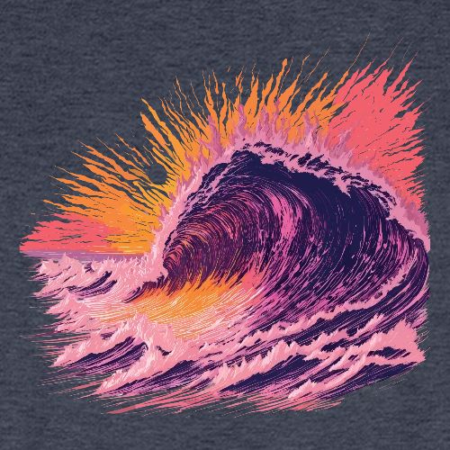 Pink Fire Wave - Men's Premium T-Shirt