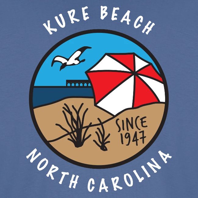 Kure Beach Day-White Lettering-Front and Back
