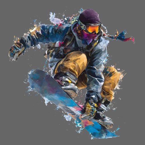 Snowboarding: Splash of Speed - Men's Premium T-Shirt