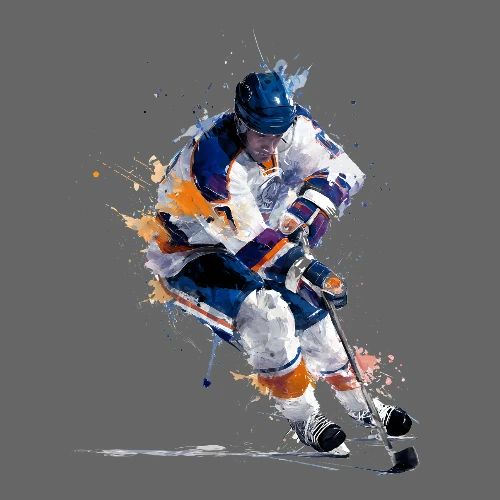 Hockey: Icy Streaks - Men's Premium T-Shirt