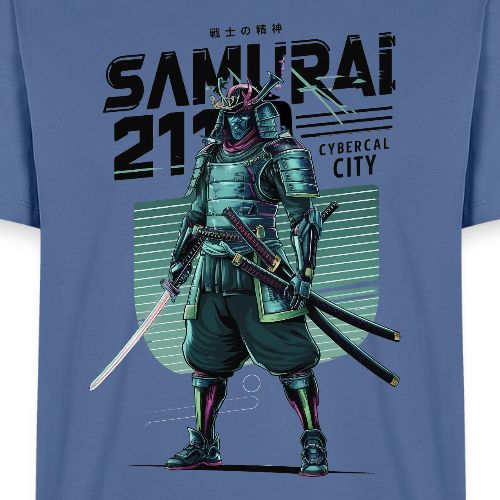 Cyber Samurai 2110: Glowing Katana Warrior - Men's Premium T-Shirt