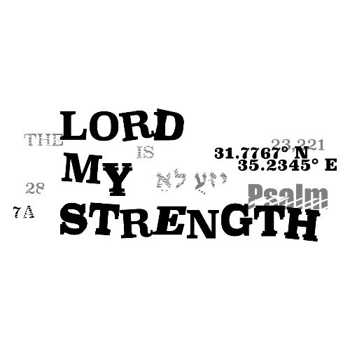 Psalm 28:7 - The Lord is My strength Eng/Hebrew - Men's Premium T-Shirt